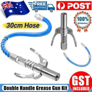 Grease Tool Coupler Heavy-Duty Quick Lock Double Handle Leak-Free Grease Gun-AU - Picture 1 of 26
