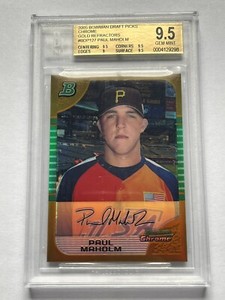 2005 Bowman Draft Picks #BDP127 Paul Maholm - Pirates (FY) - Gold */50 BGS 9.5
