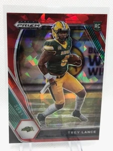 2021 Panini Prizm Draft Picks Red Ice Prizm Trey Lance #120 Rookie RC - Bild 1 von 2