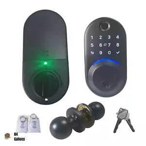 Cerradura de teclado inteligente WISEGEAR T18K con perillas de puerta + control de huellas dactilares y aplicaciones - Imagen 1 de 20