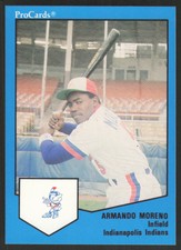 1989 ProCards Minor League Team Sets Armando Moreno #1222 Indianapolis Indians