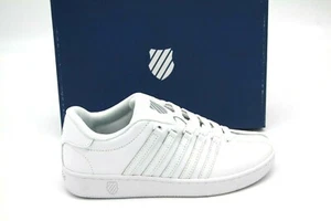 K SWISS CLASSIC VN VARSITY LOW WHITE/WHITE 83343-101-M SNEAKER BIG KID'S - Picture 1 of 9