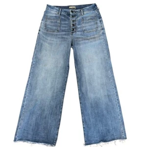 KUT from the Kloth Wide Leg ausgefranste Jeans Gr. 12 Knopfleiste mittelhoch trendy - Bild 1 von 8