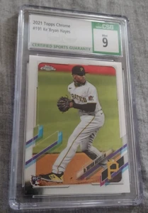 CSG 9 2021 TOPPS Chrome KE’BRYAN HAYES #191 RC ROOKIE CARD Pittsburgh Pirates - Bild 1 von 2