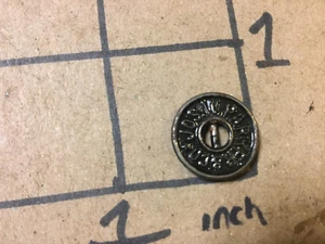 vintage 1800's button - 5/8" - 2 hole metal button - JOS W PARKER CO - Picture 1 of 2