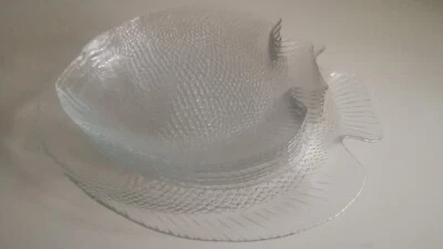 ARCOROC Frankreich Servierteller Fischplatten  8x Teller Glas Fischteller - Bild 1 von 4