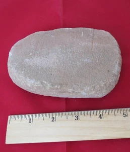 First Nation Native Flat Grinding Rock Salmon Color Patina - Picture 1 of 4