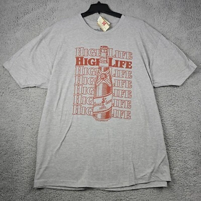 Camisa de Cerveza Miller High Life Hombres 3XL XXXL Gris De Colección Cerveza Informal Envejecida Nueva con Etiquetas Foto 1 de 4