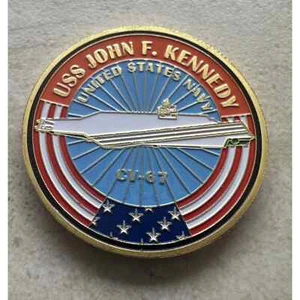 USS JOHN F. KENNEDY CV-67 Challenge Coin USN-US NAVY 1.5'' - Picture 1 of 3