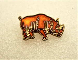 Vintage rotes Nashorn Nashorn 70er Jahre Hut Anstecknadel Neu NOS - Bild 1 von 4