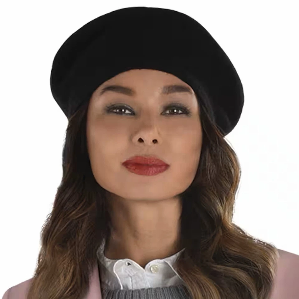 90's Beret Retro Hat Suit Yourself Fancy Dress Halloween Adult Costume Accessory - Image 1 of 1