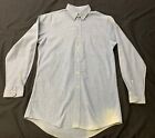 Vintage 1960s Abercrombie & Fitch Chambray Shirt Snap Tab Collar Mens 15 32-33