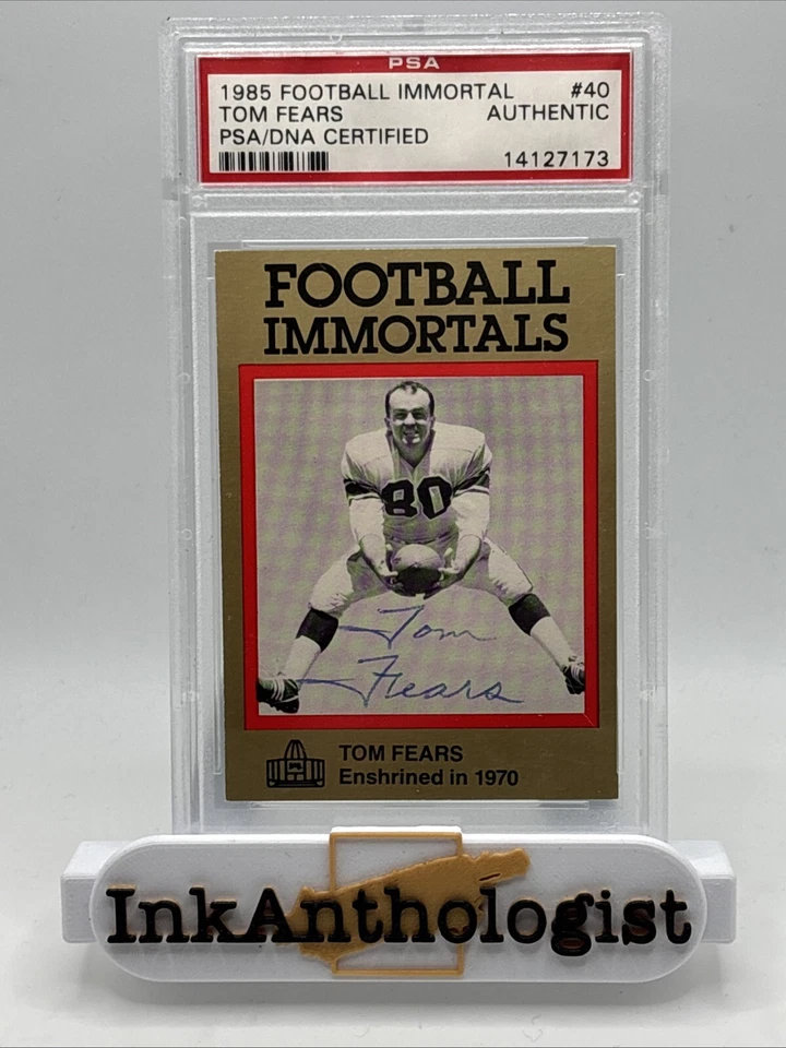 1985 Football Immortal #40 Tom Fears Auto Signed PSA - Image 1 of 3