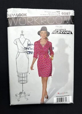 New Look 6097 Misses Dress-Knit Fabrics Project Runway  2012 Pattern 10-22 Uncut - Image 1 of 2