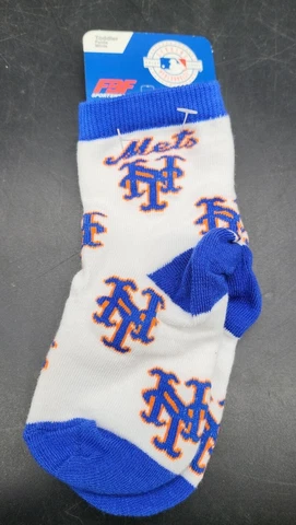 1 Pair New York Mets MLB Socks Size Toddler 3-8 New Cover