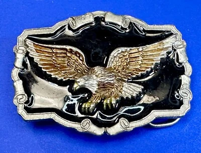 Охота летающий дайвинг патриотический 3D Eagle Western Great American 1983 пряжка ремня - Изображение 1 из 4
