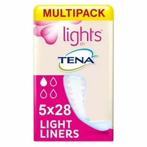 5x Lights by TENA - Light Liners - Pack of 28 - Pads for Ladies - 60ml - Picture 1 of 5