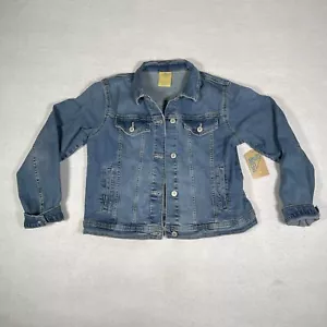 Thereabouts Girls Blue Denim Button Up Jacket Size XL 20.5 Plus - Picture 1 of 8