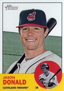 #317 Jason Donald - Cleveland Indians - 2012 Topps Heritage Baseball