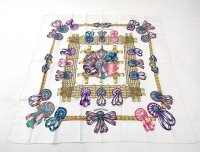 HERMÈS Carre Scarf  LES RUBANS DU CHEVAL" 100% Silk Made in France - Image 1 of 4