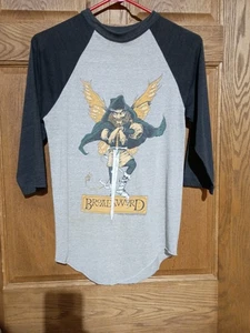 Camiseta de Concierto Jethro Tull Broadsword & The Beast Vintage 1982/83 Gris Pequeña - Imagen 1 de 9