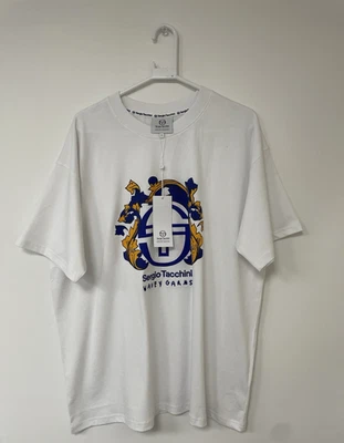 Camiseta Sergio Tacchini x Wavey Garms Rush Ibiza algodão branca tamanho XL - Imagem 1 de 4