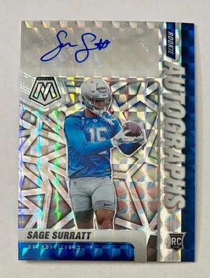 2021 Panini Mosaic Silver Prizm Rookie Auto Sage Surratt #RA-90 - Image 1 of 2