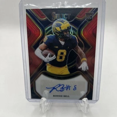 2023 Select Draft Picks Ronnie Bell Red Prizm Rookie Signatures Auto RC #RS-RBE - Image 1 of 2