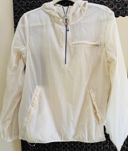Chaqueta Lululemon Super Light Nylon 1/3 Cremallera con Dobladillo y Mangas Ajustables Blanco S - Imagen 1 de 15