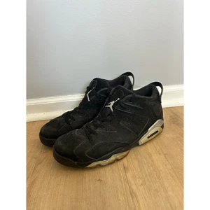 Nike Air Jordan 6 Retro Bajo Cromo Negro Hombre Baloncesto Tenis Atléticos 11.5 - Imagen 1 de 6