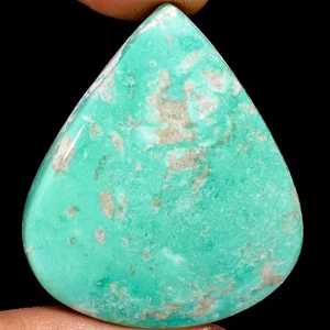 55.25 Cts Natural Variscite Pear Cabochon Gemstone Jewelry (32x38x6 mm) UR-97 - Picture 1 of 7