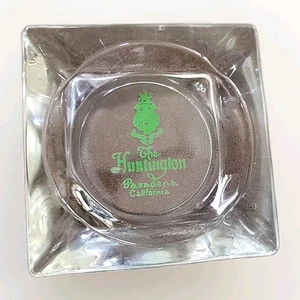 Vtg 1950 The Huntington Museum Pasadena California Pyro Paint 4" Glass Ashtray - Picture 1 of 4