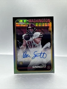 2024 Topps Chrome Ben Sinnott Chrome Base Auto Variation Rookie RC - Commanders - Bild 1 von 2