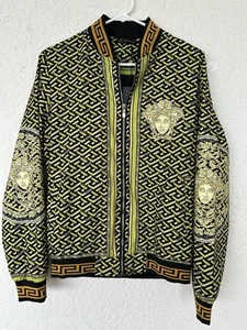 NWT New VERSACE La Greca Medusa Zipper Front Jacket Size Women's Medium - Picture 1 of 4