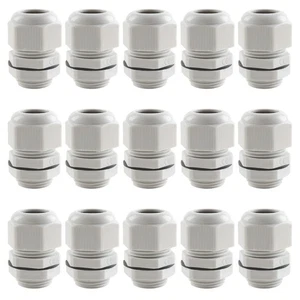 15 Pack 3/4'' NPT Cable Gland Connector Waterproof IP68 Strain Relief Nylon - Picture 1 of 7