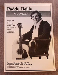 Paddy Reilly in Concert 1980s? Irish Celtic Folk Clare Athenry Promo Poster GVG - Bild 1 von 1