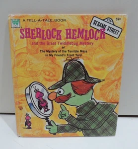 Vtg 1972 SHERLOCK HEMLOCK and the Great Twiddlebug Mystery SESAME STREET Book - Imagen 1 de 4