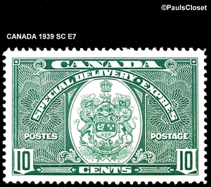 CANADA 1939 SC E7 SPECIAL DELIVERY 10¢ DARK GREEN MNH OG VERY FINE - Picture 1 of 2