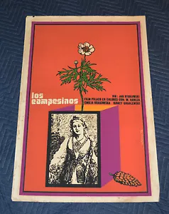 Póster original de la película serigrafía cubana 1975.Campesinos.Los agricultores.Película polaca - Imagen 1 de 3