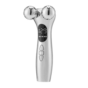 Strumento di bellezza viso microcorrente elettrico display a LED lifting viso rullo mas - Foto 1 di 8