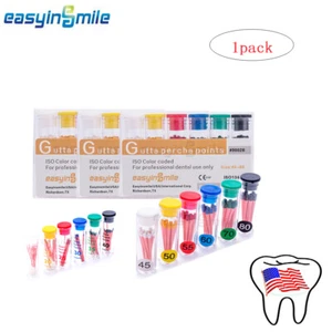 EASYINSMILE Dental Endo Gutta Percha Points Endodontic 02/.04/.06 Taper Assorted - Picture 1 of 15