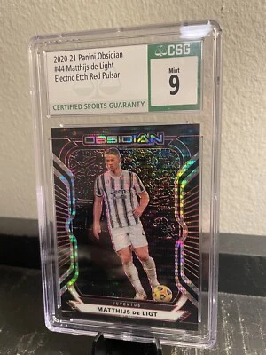 2020-21 Panini Obsidian Matthijs De Ligt Electric Red Pulsar 21/28 Juventus - Image 1 of 3