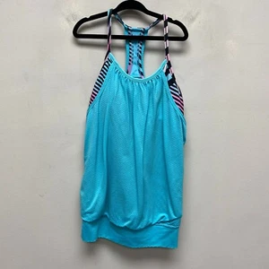 Ivivva Lululemon Girls Turquoise Double Dutch Racerback Athletic Tank Top 10 - Picture 1 of 10