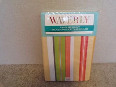 NEW Waverly Tablecloth Sidewalk Chalk Rectangle 60 x 84 Indoor Outdoor - Image 1 of 4