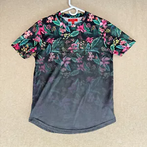 Guess Los Angeles Men's Size S Floral Black  Tropical S/S Crew-Neck T-Shirt - Picture 1 of 11