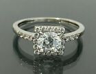 9K Solid White Gold & Cubic Zirconia Engagement Ring size M 1/2 -  6 1/4