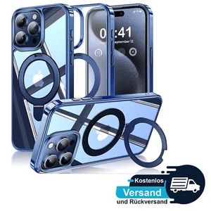 📱 iPhone 15 Pro Max Hülle | MagSafe-kompatibel, Militärschutz, Ständer Stoßfest - Bild 1 von 7