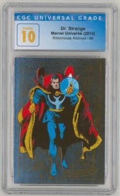 GEM MINT CGC 10 2014 Marvel Universe #6 Dr Strange Comic Art Card / Avengers 117 - Image 1 of 2