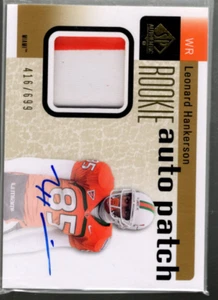 B3818- 2011 SP Authentic #212 Leonard Hankerson Auto Jersey /699 SAMPLE PIC - Picture 1 of 2