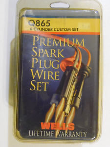 Wells Premium Spark Plug Wire Set Q865, 6 Cylinder Custom Set, Lifetime Warranty